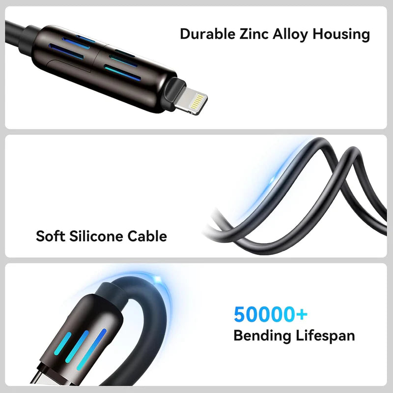 4-in-1 Multi USB Charging Cable (240W Fast)