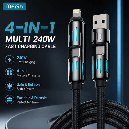 4-in-1 USB Charging Cable (240W Fast)