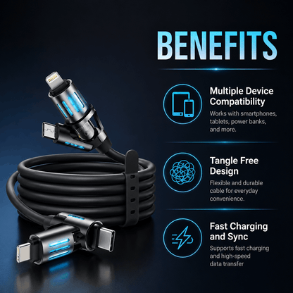 4-in-1 USB Charging Cable (240W Fast)