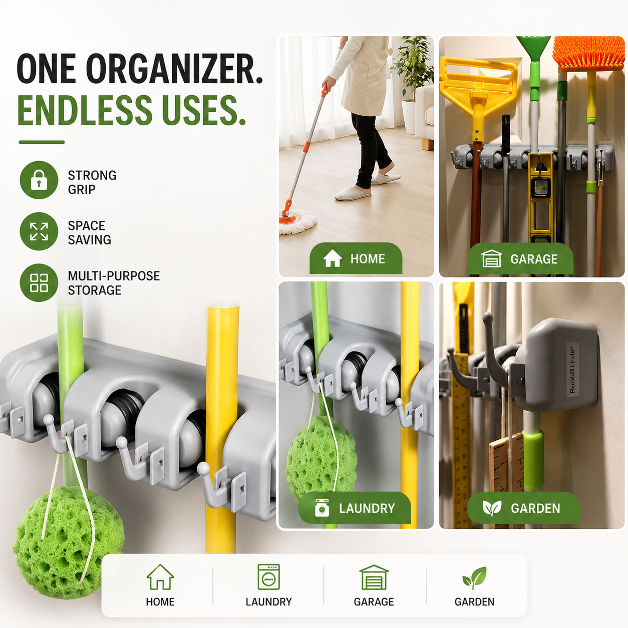 Brooms & Toiletries Organizer