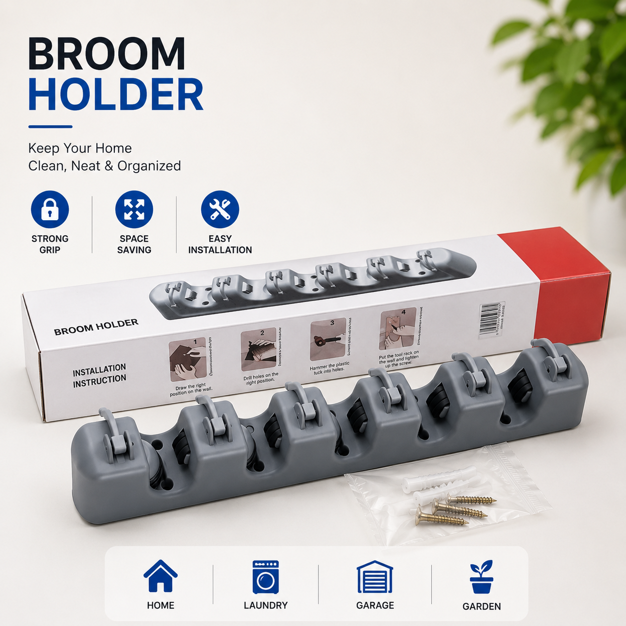 Brooms & Toiletries Organizer
